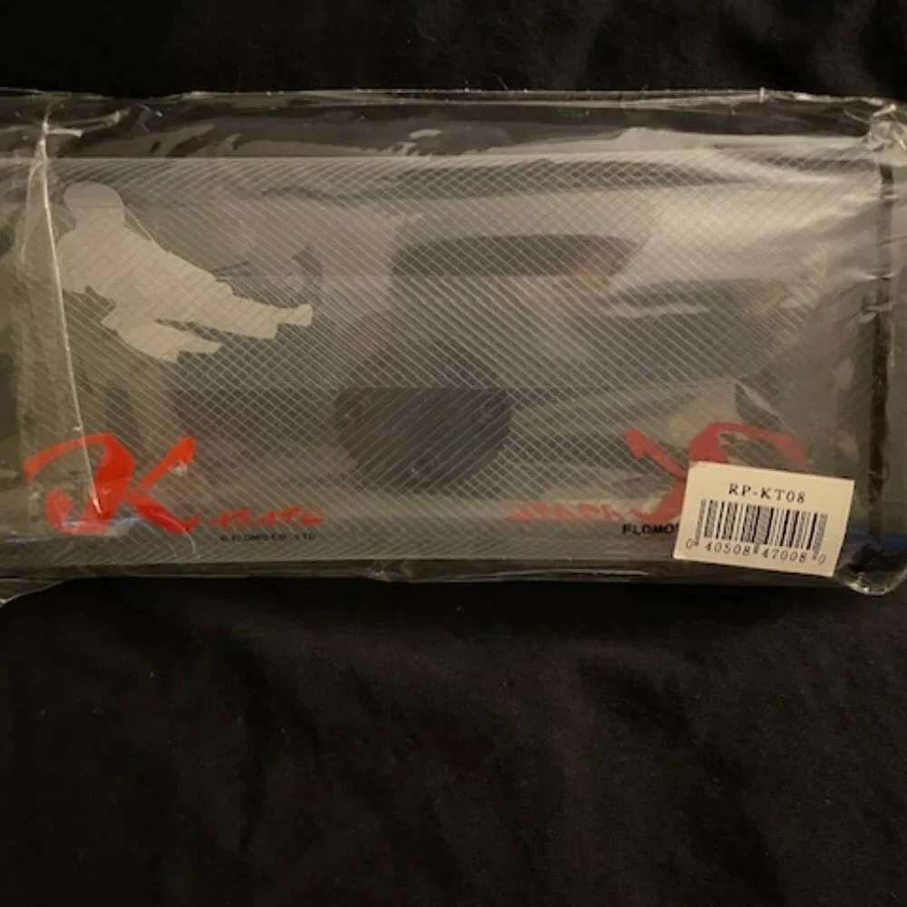 Vintage 1996 Flomo Karate Ribbed Plastic Pencil Case.  Karate motif, Sealed NWT
